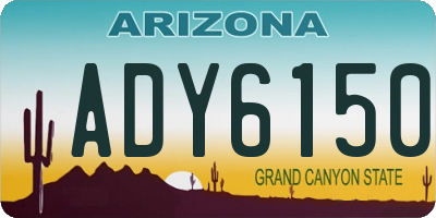 AZ license plate ADY6150