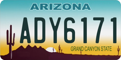 AZ license plate ADY6171