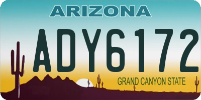 AZ license plate ADY6172