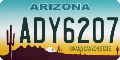 AZ license plate ADY6207
