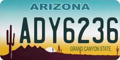 AZ license plate ADY6236