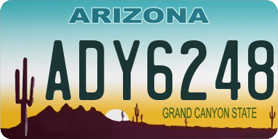 AZ license plate ADY6248