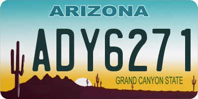 AZ license plate ADY6271