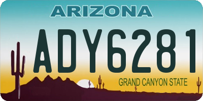 AZ license plate ADY6281