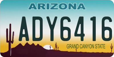 AZ license plate ADY6416