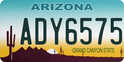 AZ license plate ADY6575