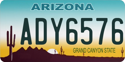 AZ license plate ADY6576
