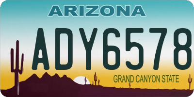 AZ license plate ADY6578