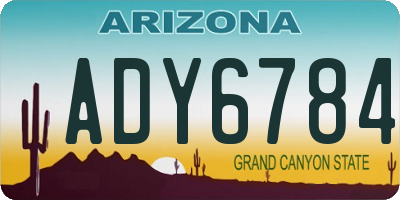 AZ license plate ADY6784