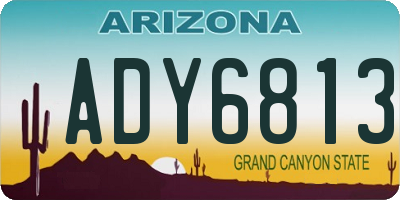 AZ license plate ADY6813