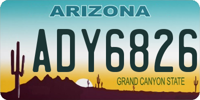 AZ license plate ADY6826