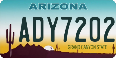AZ license plate ADY7202