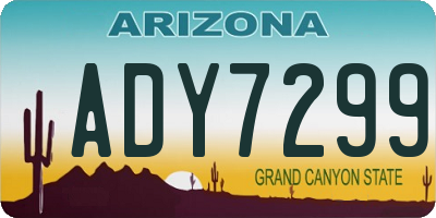 AZ license plate ADY7299