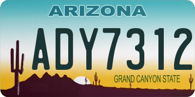 AZ license plate ADY7312