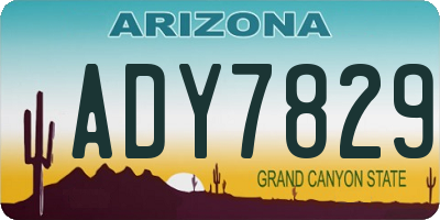 AZ license plate ADY7829