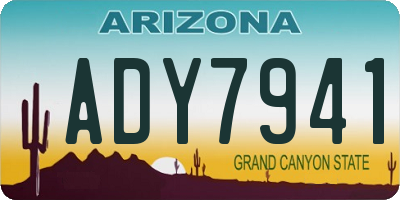 AZ license plate ADY7941