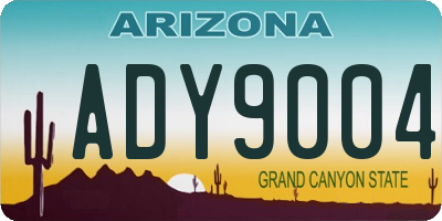 AZ license plate ADY9004
