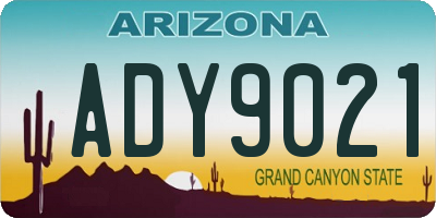 AZ license plate ADY9021