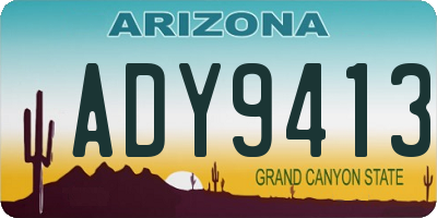 AZ license plate ADY9413