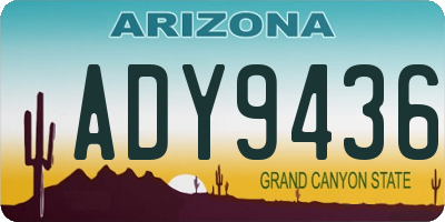 AZ license plate ADY9436
