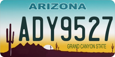 AZ license plate ADY9527
