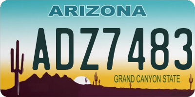 AZ license plate ADZ7483