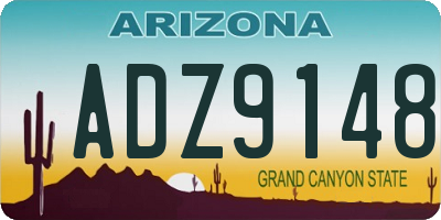 AZ license plate ADZ9148