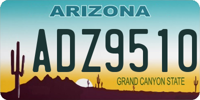 AZ license plate ADZ9510