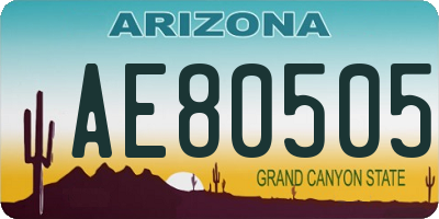 AZ license plate AE80505