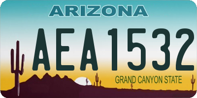AZ license plate AEA1532