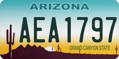 AZ license plate AEA1797
