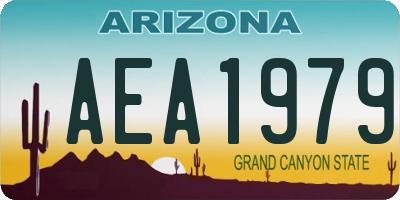 AZ license plate AEA1979