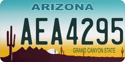 AZ license plate AEA4295