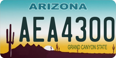 AZ license plate AEA4300