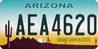 AZ license plate AEA4620