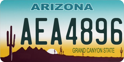AZ license plate AEA4896