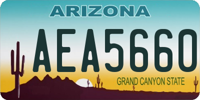 AZ license plate AEA5660