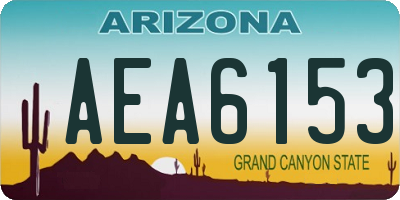 AZ license plate AEA6153