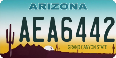 AZ license plate AEA6442