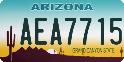AZ license plate AEA7715