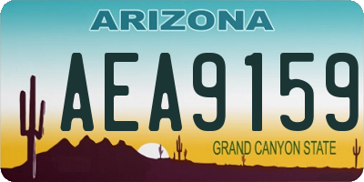 AZ license plate AEA9159