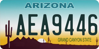 AZ license plate AEA9446