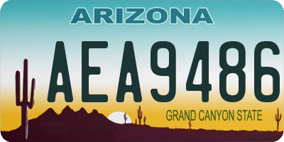 AZ license plate AEA9486