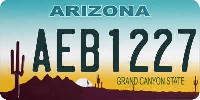 AZ license plate AEB1227