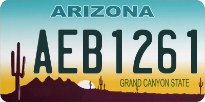 AZ license plate AEB1261