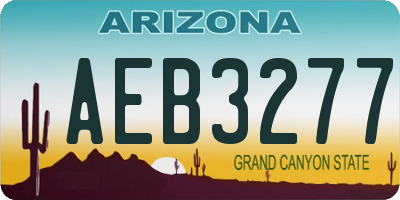 AZ license plate AEB3277