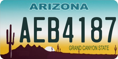 AZ license plate AEB4187
