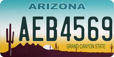 AZ license plate AEB4569