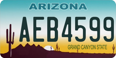AZ license plate AEB4599