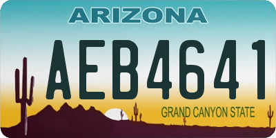 AZ license plate AEB4641